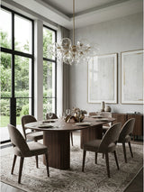 Modern Walnut Oval Dining Table | OROA