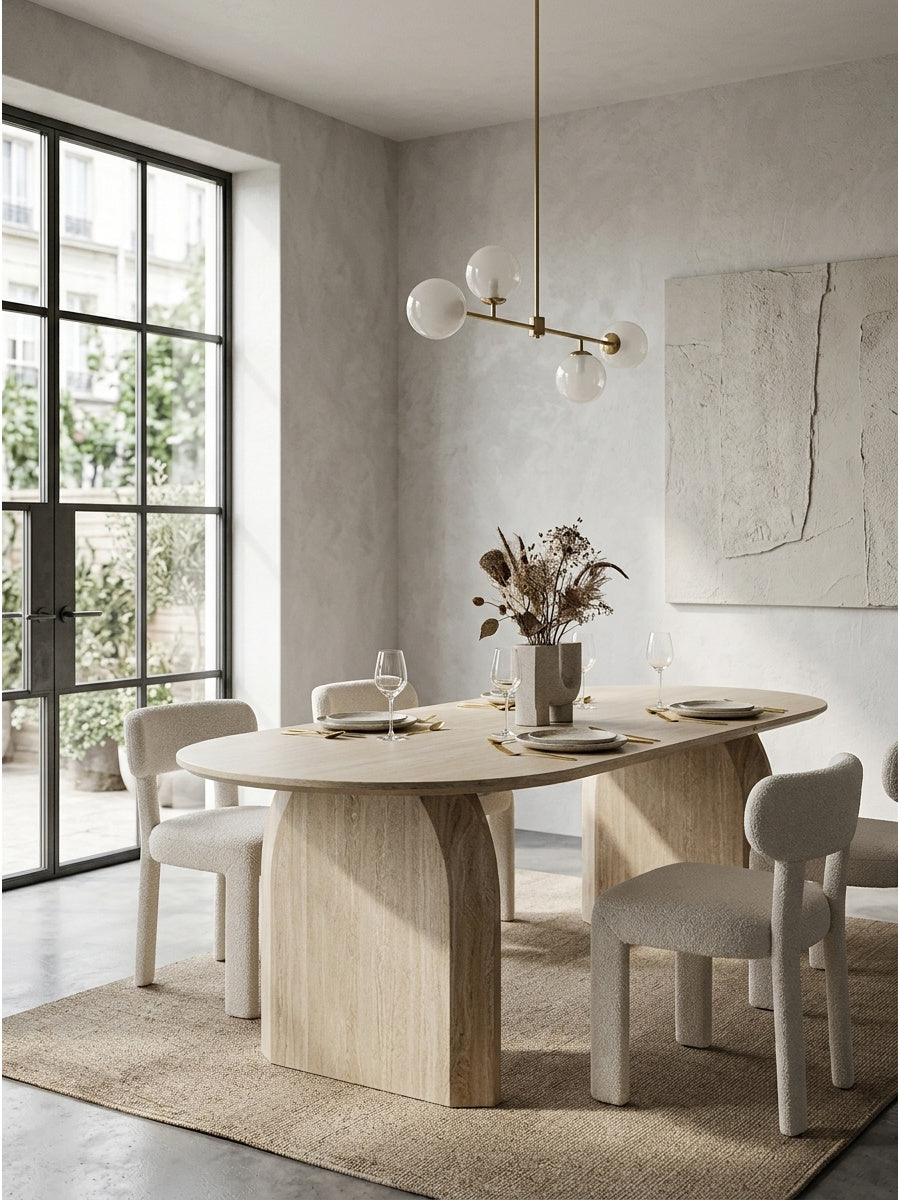 Modern Oval Extendable Wooden Dining Table | OROA