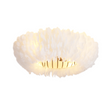 Modern European furniture - Feather-Dressed Caged Ceiling Lamp with Fan - www.oroa.com