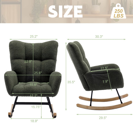 Tufted Wingback Rocking Chair | OROA Kids