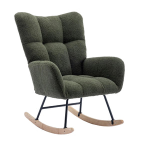 Modern European furniture - Tufted Wingback Rocking Chair - www.oroa.com