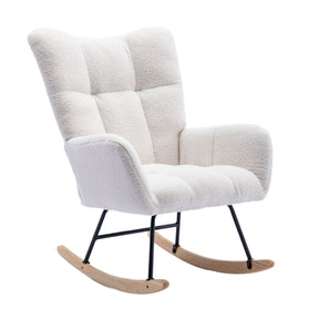 Modern European furniture - Teddy Fabric Wingback Nursery Rocking Chair - www.oroa.com