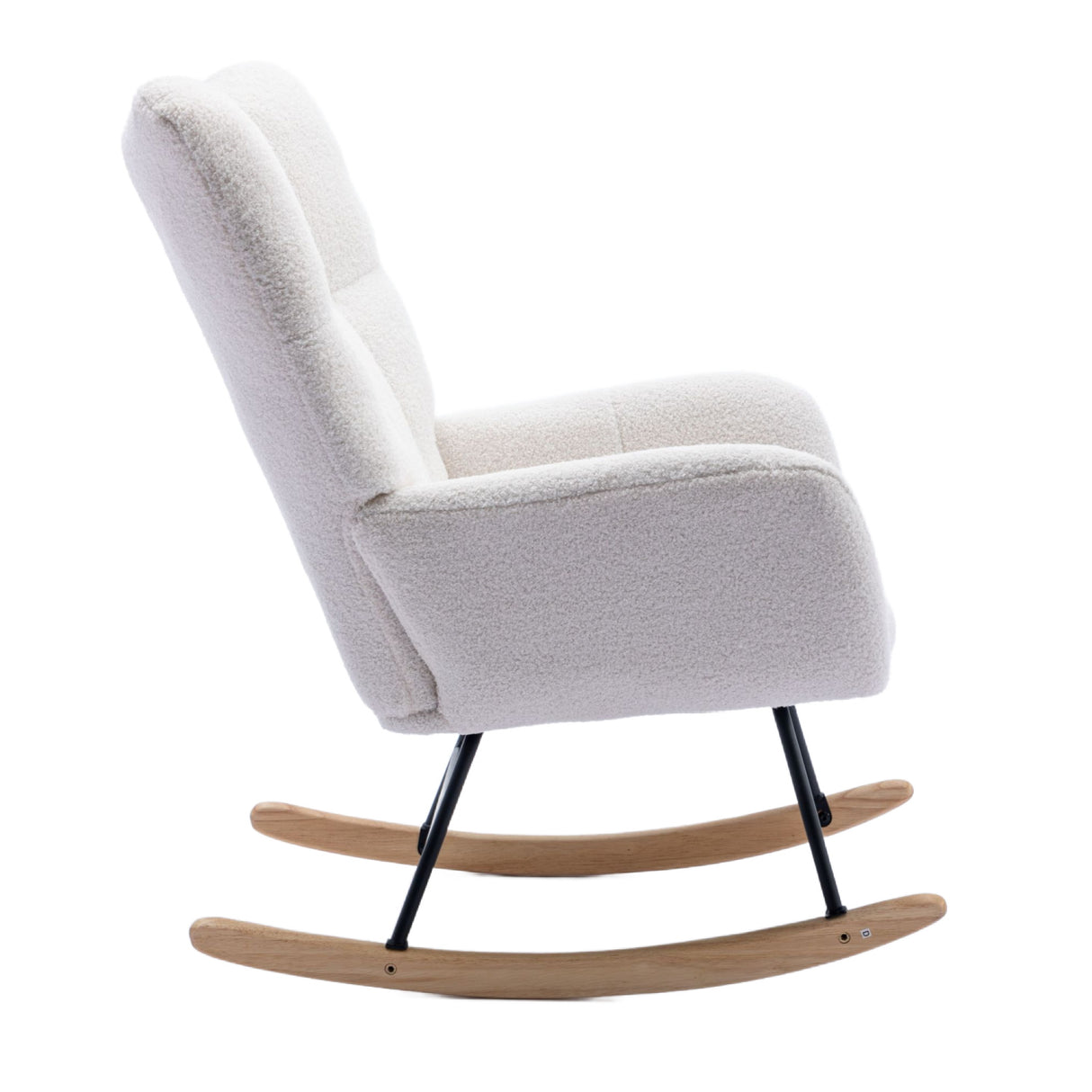 Teddy Fabric Wingback Nursery Rocking Chair | OROA Kids