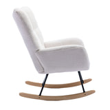 Teddy Fabric Wingback Nursery Rocking Chair | OROA Kids