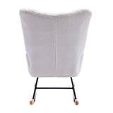 Teddy Fabric Wingback Nursery Rocking Chair | OROA Kids
