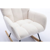 Teddy Fabric Wingback Nursery Rocking Chair | OROA Kids
