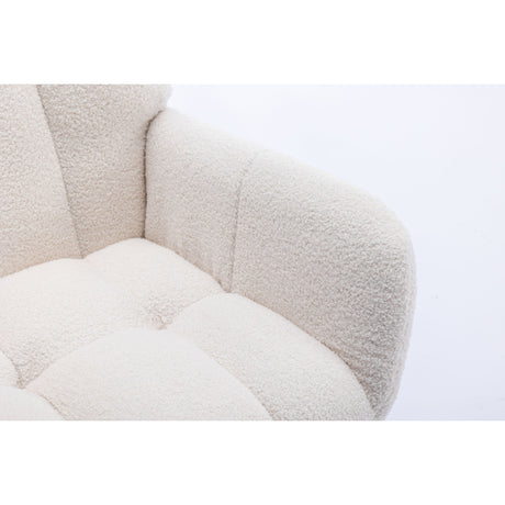 Teddy Fabric Wingback Nursery Rocking Chair | OROA Kids