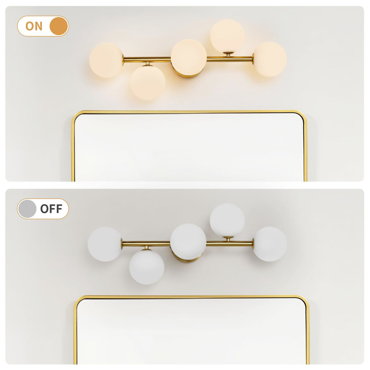 Modern Gold 5-Light Wall Scone | OROA