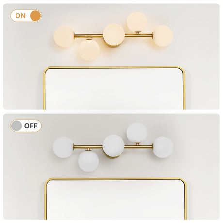 Modern Gold 5-Light Wall Scone | OROA