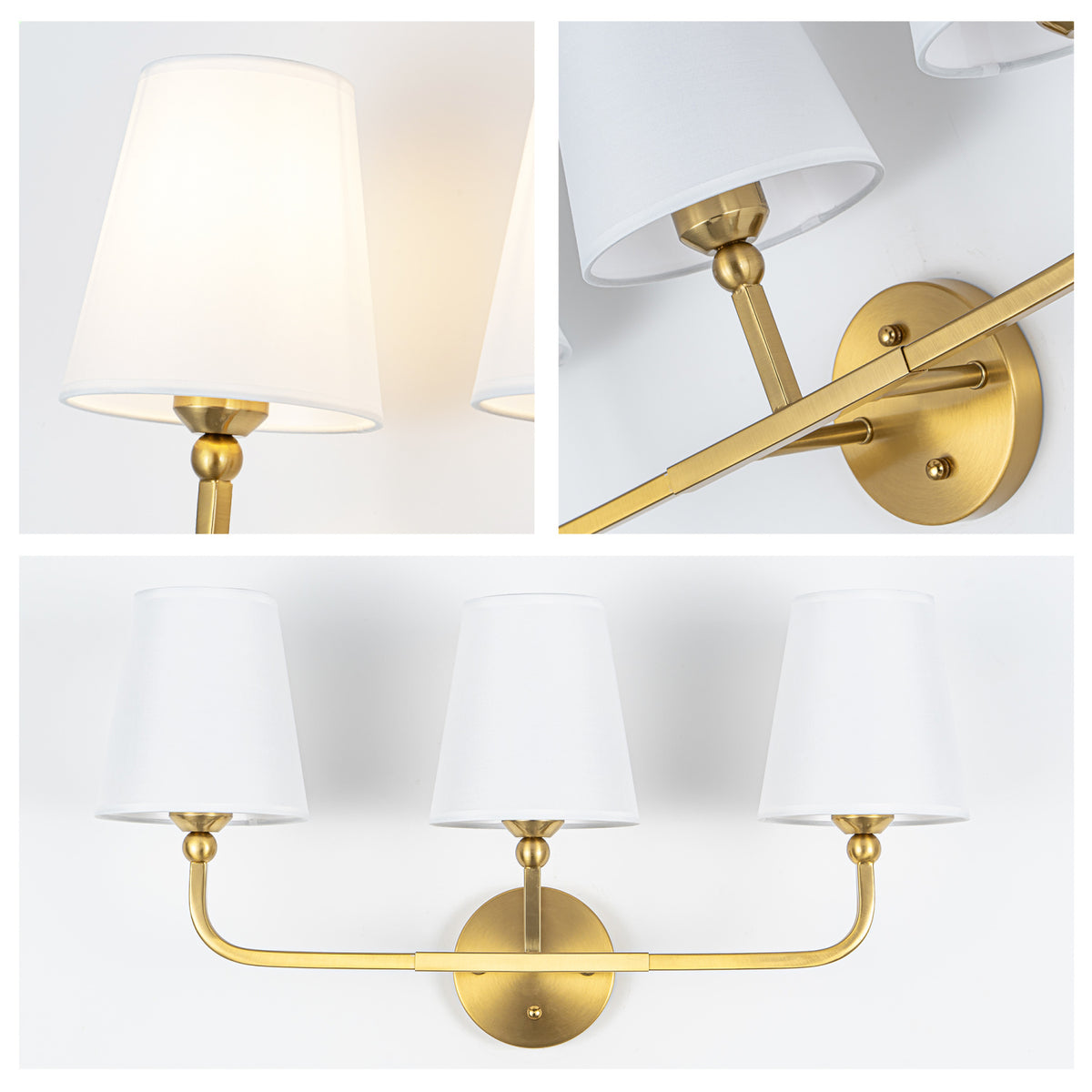 Three-Light Golden Vanity Light | OROA