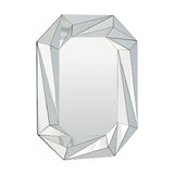Silver Diamond-Shaped Frameless Beveled Wall Mirror | OROA