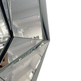 Silver Diamond-Shaped Frameless Beveled Wall Mirror | OROA