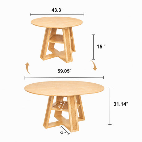 Modern European furniture - Round-to-Oval Dining Table - www.oroa.com