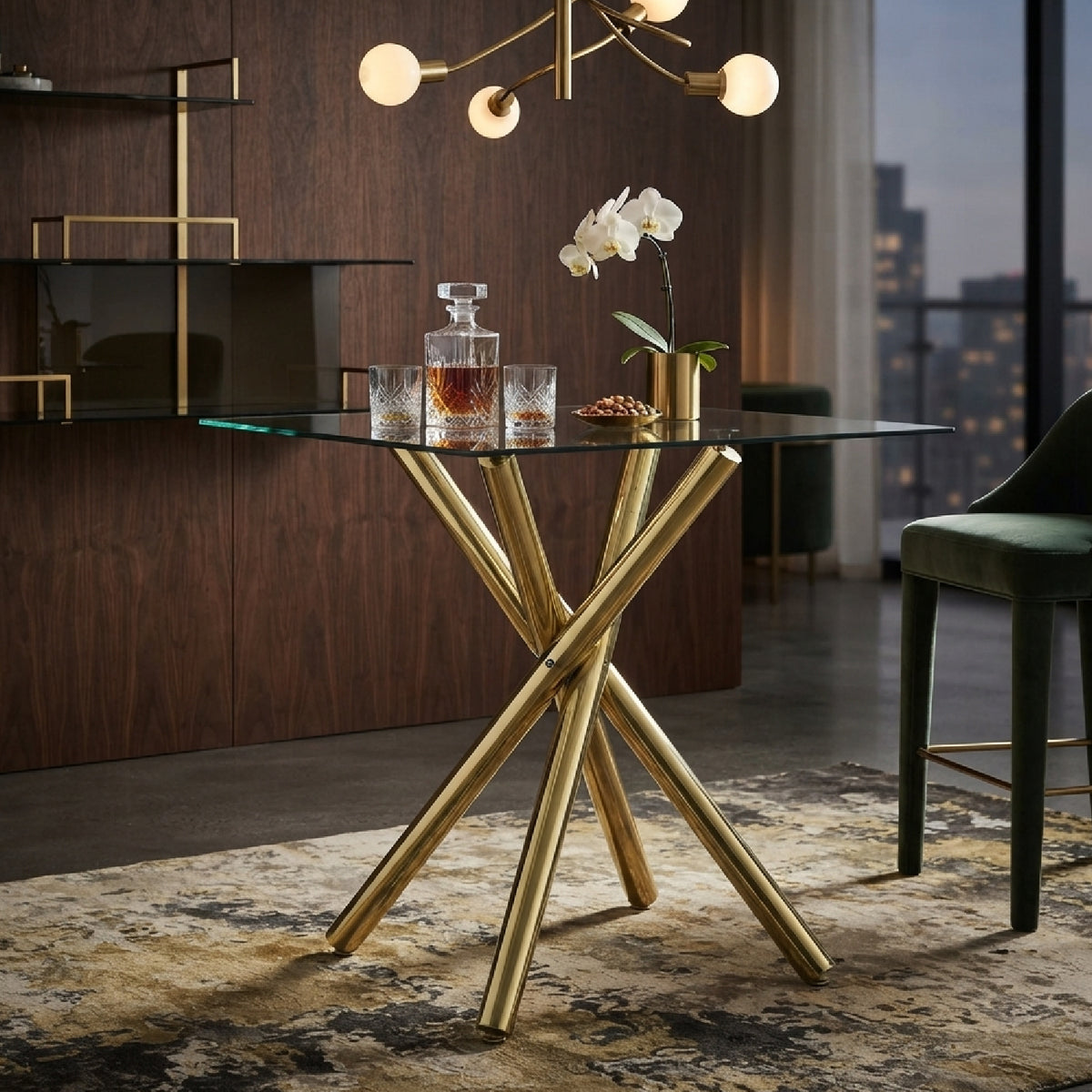 Modern Gold Bar Table | OROA