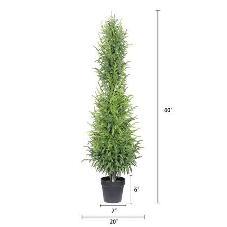 60" Artificial Real Touch Norfolk Pine Trees (2) - OROA - view 4