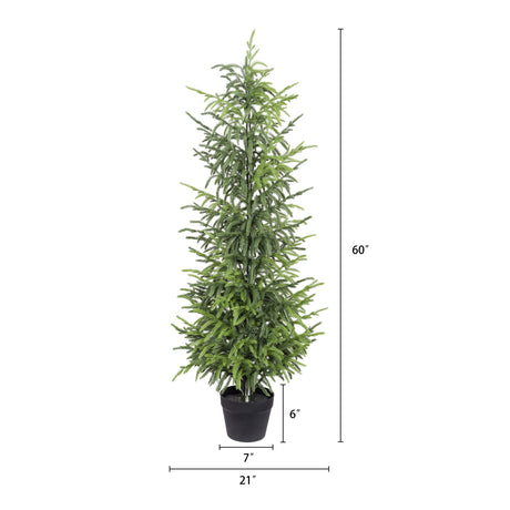 60" Artificial Real Touch Norfolk Pine Trees (2) - OROA - view 5