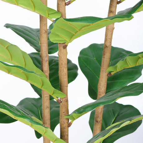 Modern European furniture - 63" Artificial Fiddle Leaf Fig Tree in White Pot - www.oroa.com