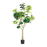 Modern European furniture - 7-Foot Artificial Fiddle Leaf Fig Tree in Black Pot - www.oroa.com