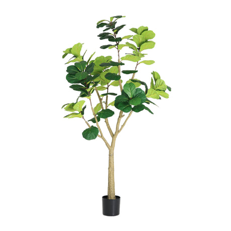 Modern European furniture - 7-Foot Artificial Fiddle Leaf Fig Tree in Black Pot - www.oroa.com