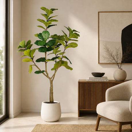 Modern European furniture - 6' Artificial Tree in Black Pot - www.oroa.com