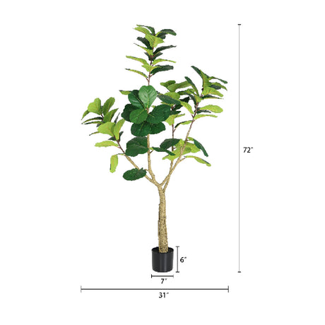 Modern European furniture - 6' Artificial Tree in Black Pot - www.oroa.com