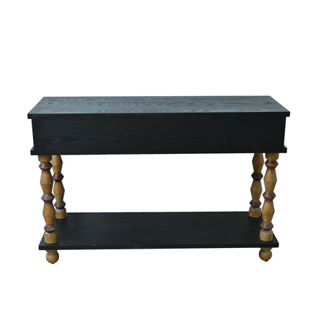 Modern European furniture - Rustic Solid Wooden Carved Console Table - www.oroa.com