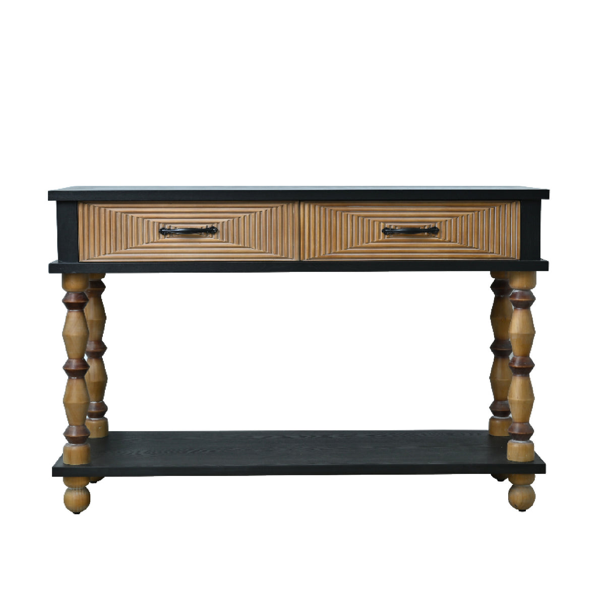 Modern European furniture - Rustic Solid Wooden Carved Console Table - www.oroa.com
