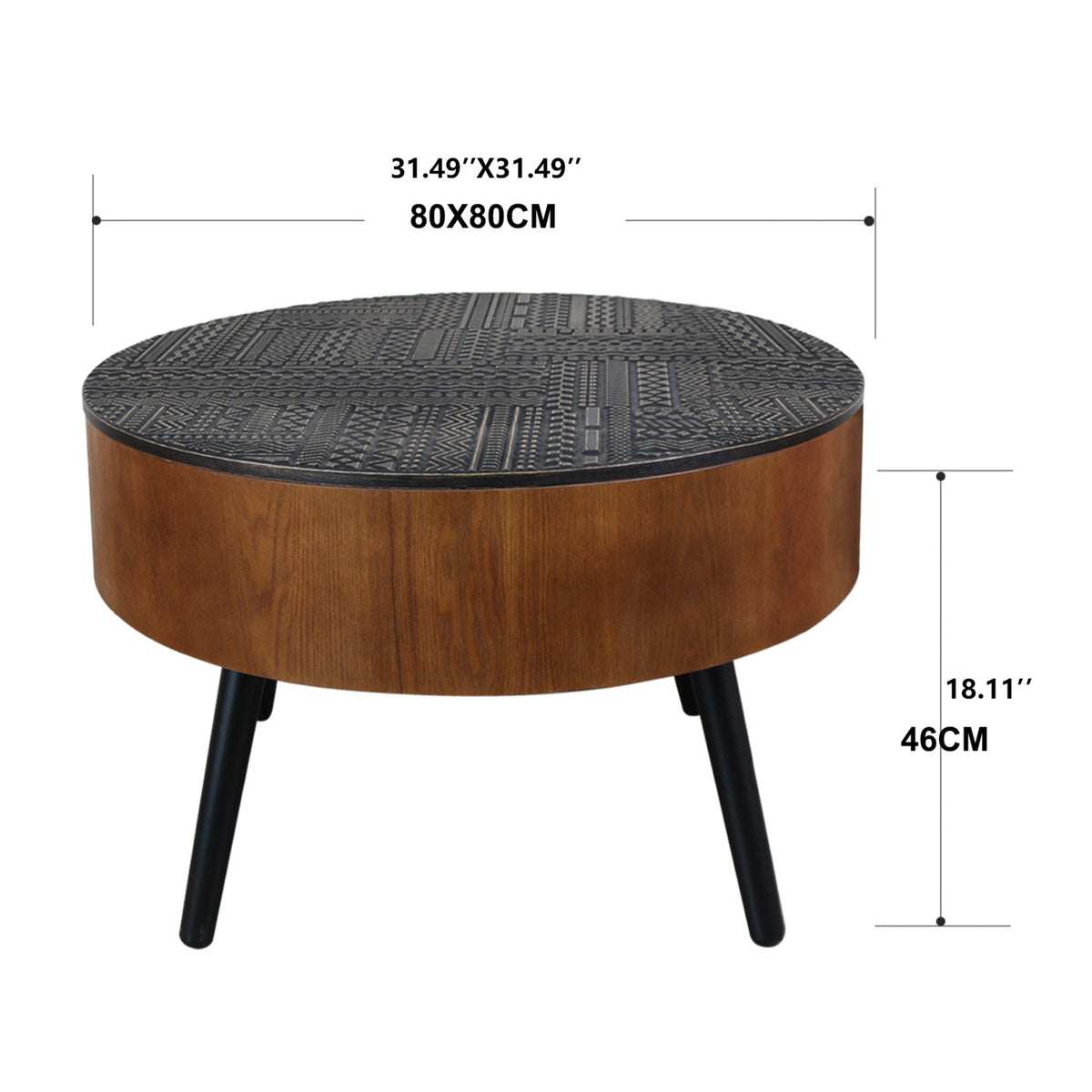 Modern Carved Coffee Table - OROA - view 7