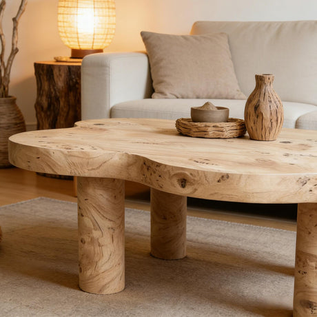 Modern European furniture - Cloud-Shaped Wood Coffee Table - www.oroa.com