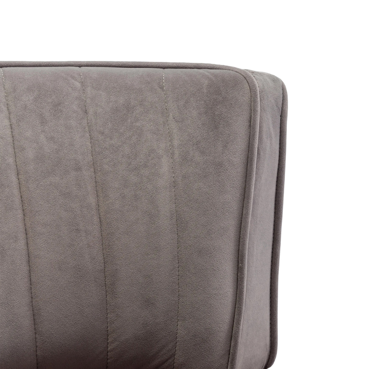 Gray Fluffy Velvet Swivel Barrel Chair | OROA