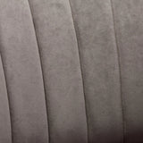 Gray Fluffy Velvet Swivel Barrel Chair | OROA