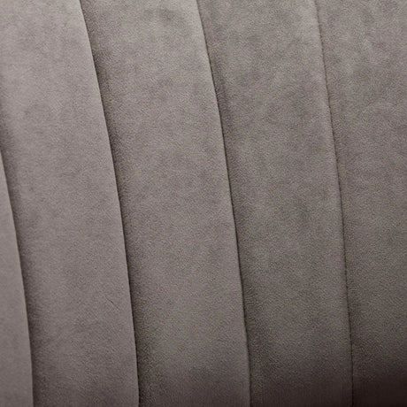 Gray Fluffy Velvet Swivel Barrel Chair | OROA
