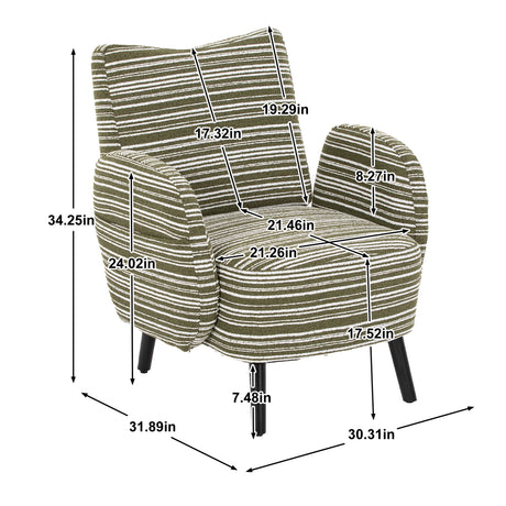 Modern Sanded Fabric Armchair | OROA