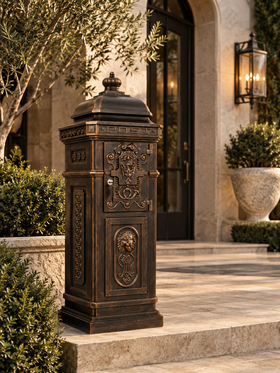 Antique Bronze Freestanding Mailbox | OROA