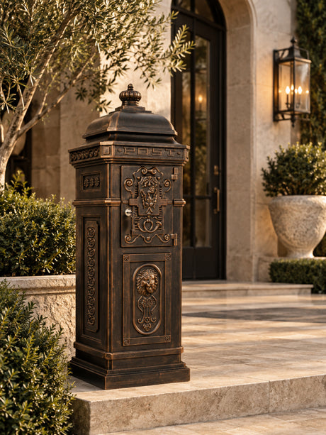 Modern European furniture - Antique Bronze Freestanding Mailbox - www.oroa.com