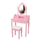 Pink Princess Vanity Desk Set with Mirror and Stool | OROA Kids