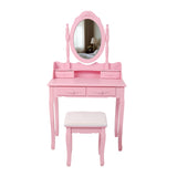 Pink Princess Vanity Desk Set with Mirror and Stool | OROA Kids