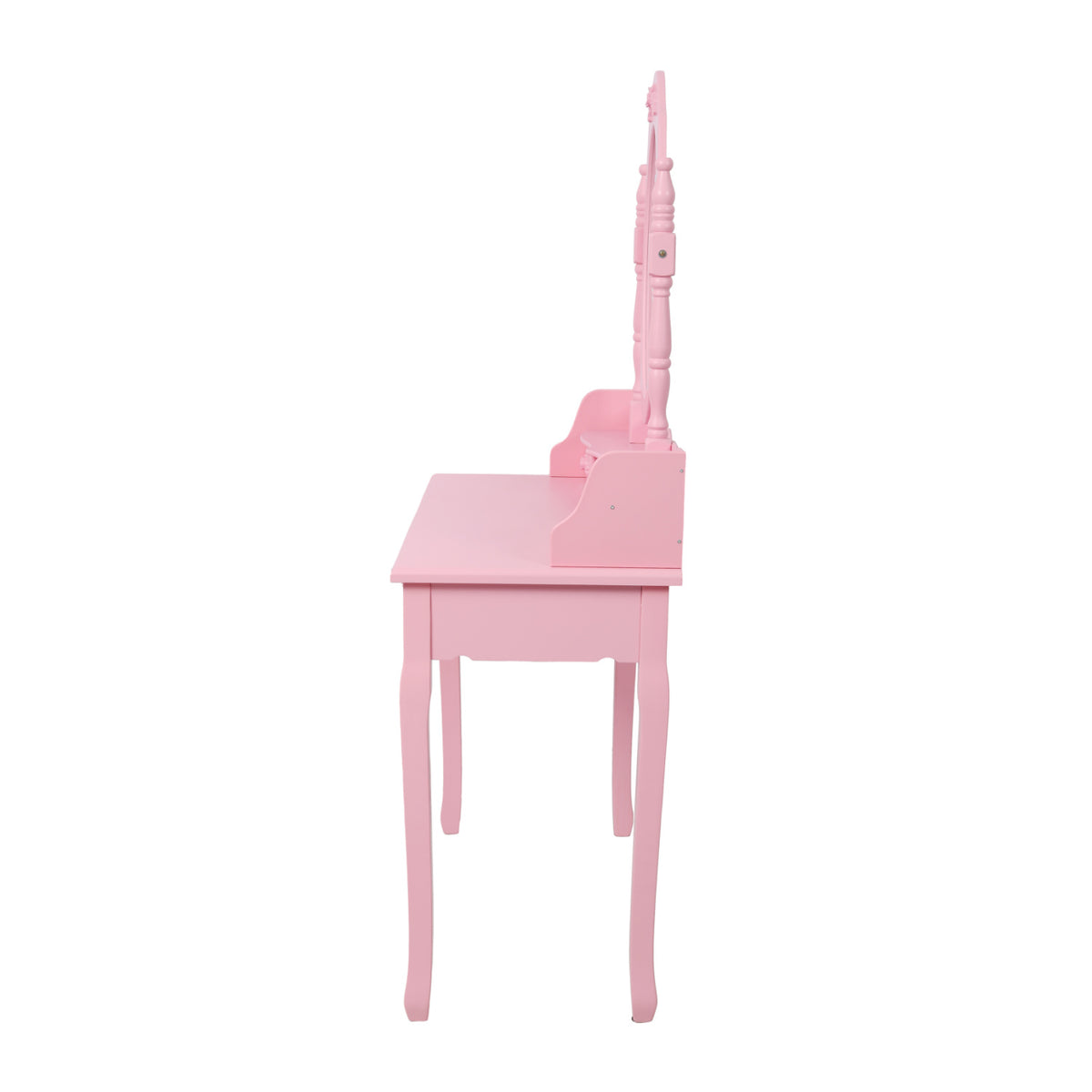 Pink Princess Vanity Desk Set with Mirror and Stool | OROA Kids