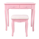 Pink Princess Vanity Desk Set with Mirror and Stool | OROA Kids