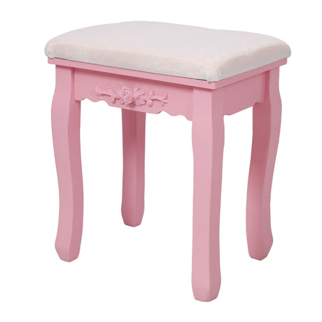 Pink Princess Vanity Desk Set with Mirror and Stool - OROA Kids - view 7