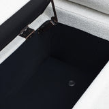 White Upholstered Linen Storage Bench | OROA