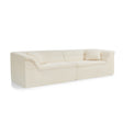 Beige 2-Piece Modular Straight Sofa by OROA