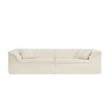Beige 2-Piece Modular Straight Sofa by OROA