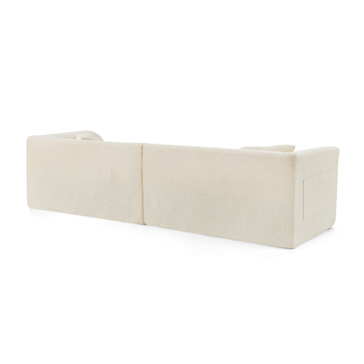 Beige 2-Piece Modular Straight Sofa by OROA