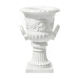 Modern European furniture - White Pedestal Urn Outdoor Planter - www.oroa.com