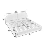 Minimalist Upholstered King Bed | OROA