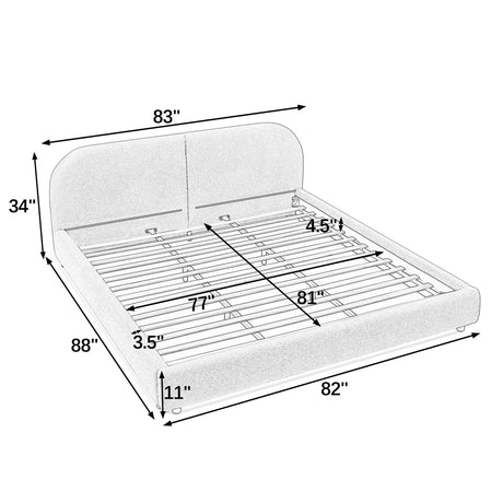 Modern Minimalist Style King Bed | OROA