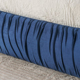 Modern Minimalist Dark Blue Upholstered King Bed | OROA