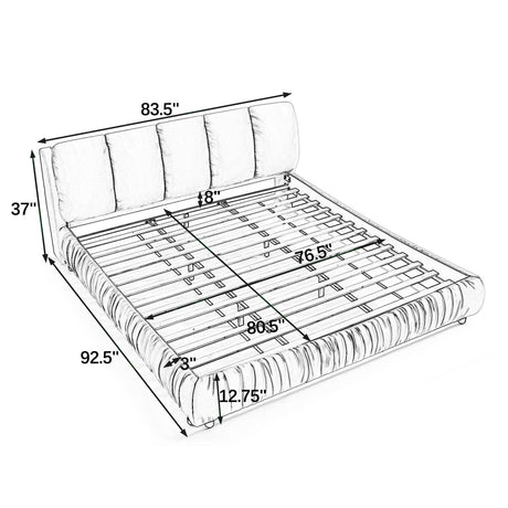Minimalist Upholstered King Bed | OROA