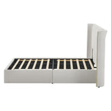 King Size Wing‑Back Upholstered Bed Frame | OROA
